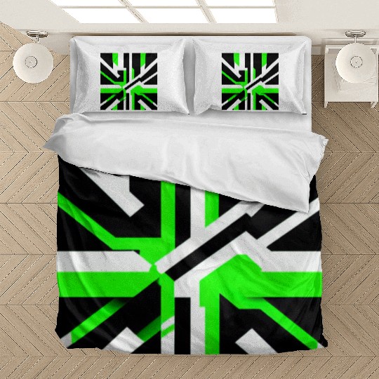 Cyberpunk Inspired Green Theme - Highway Bedding Sets