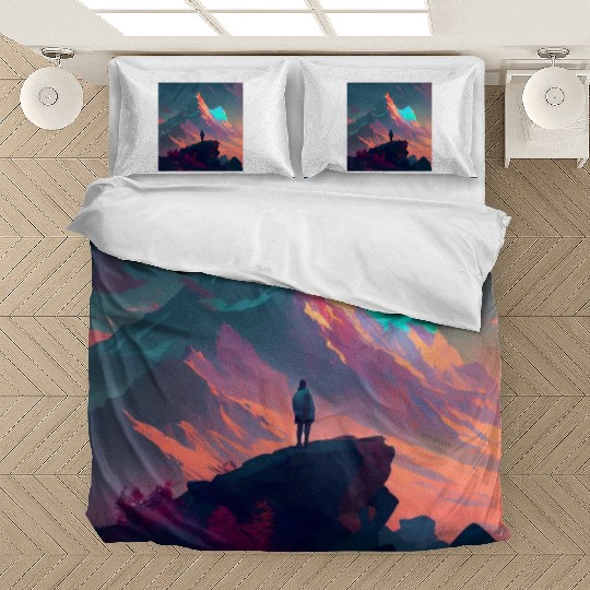 Bluewing Spectral Color Mountain Bedding Sets