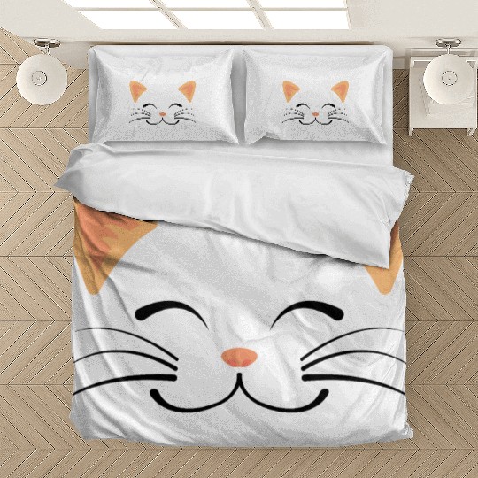 Floating Cat Face Bedding Sets
