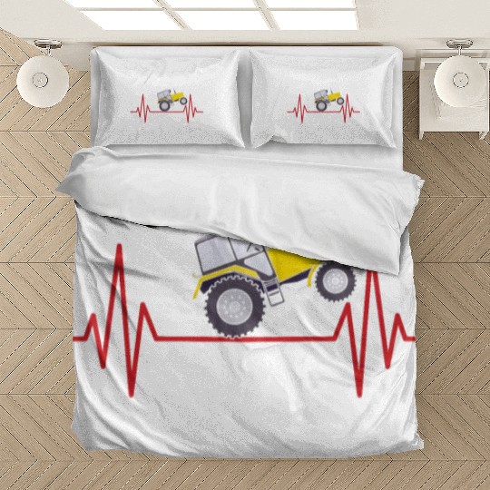 Beat Heart Pulse Tractor Truck Ranch Farm Farmer Bedding Sets