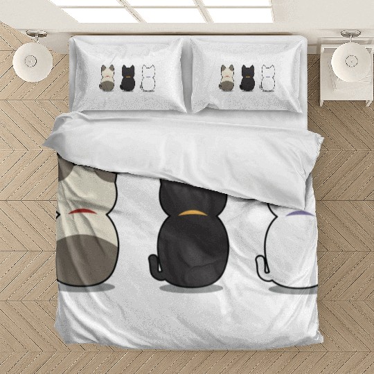 Nope not today three cute kittens illustration Bedding Sets