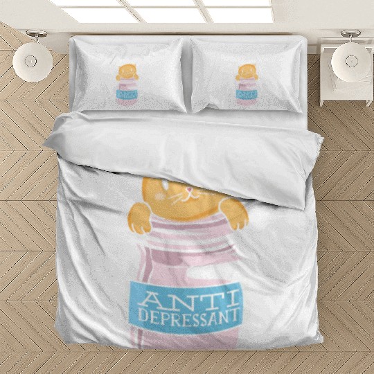 Antidepressant Kitten Medicine Cat Owner Bedding Sets