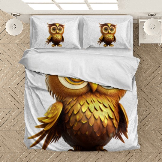 gold owl Bedding Sets