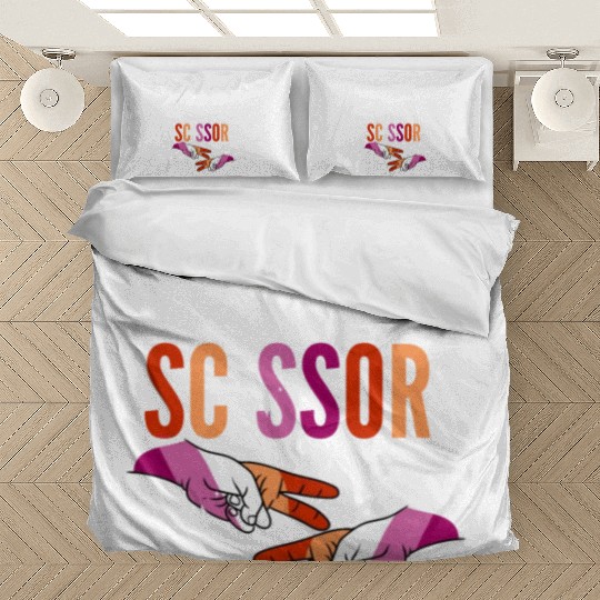 Rock Paper Scissors Lesbian LGBT Pride Lesbian Bedding Sets