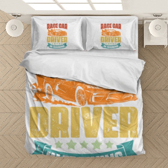 Vintage Race Car Driver In Training An Automotive Bedding Sets