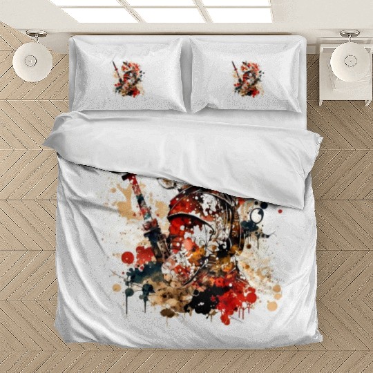 Cute Samurai Cat Bedding Sets