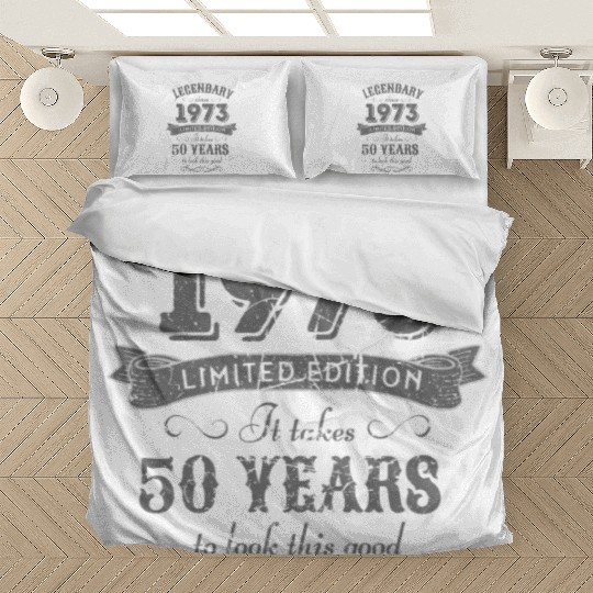 50th Birthday Vintage 1973 Bedding Sets
