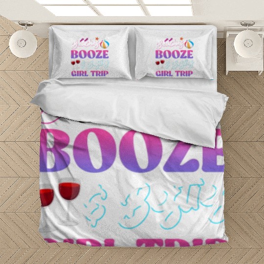Beaches Booze Besties Girls Trip Spring Break Bedding Sets