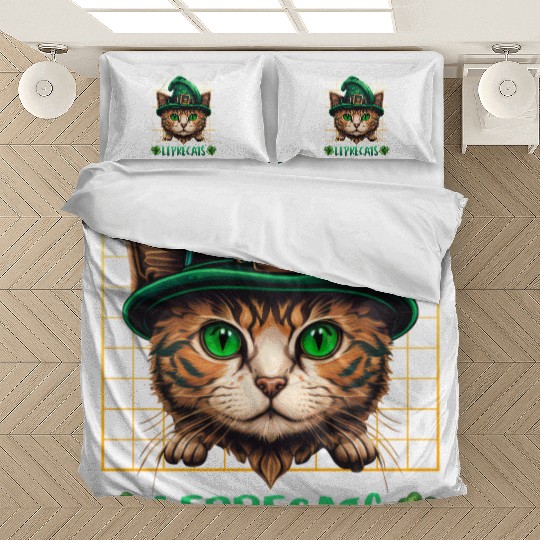 St. Patrick's Day cats leprecats kittens Bedding Sets