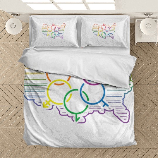 Chesapeake City Pride Flag Pride Month LGBTQ Flag Bedding Sets
