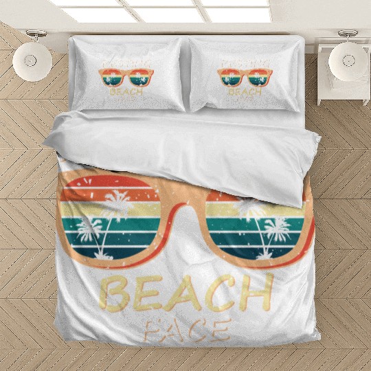 Resting Beach Face, Summer beach Bedding Sets