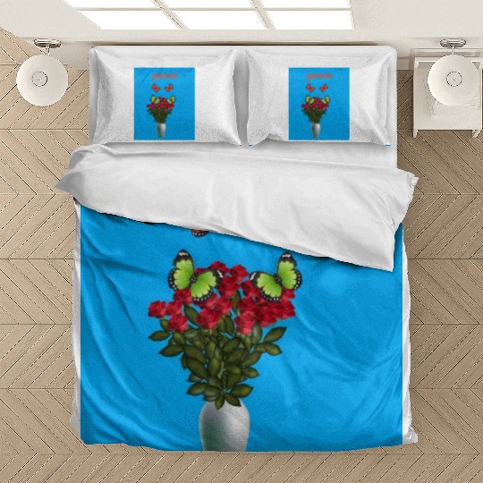 beautiful butterflies and flowers Bedding Sets