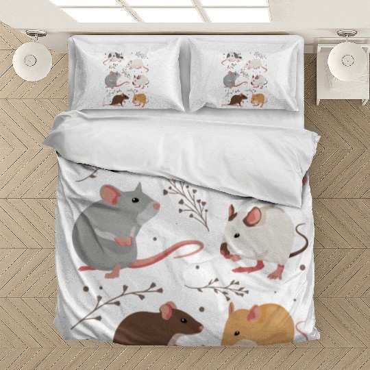 Cute Rats Nature Pet Bedding Sets