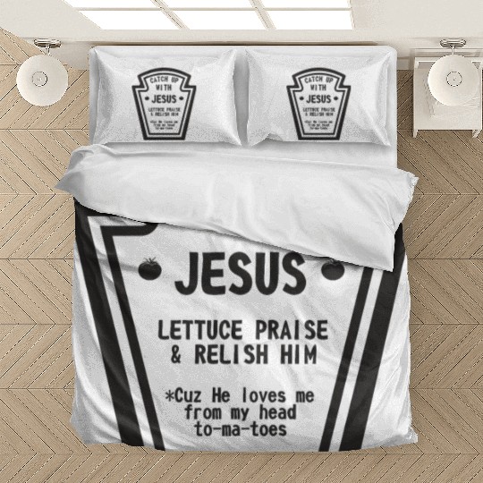 Catch up With Jesus, Funny Christian Bedding Sets