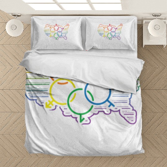 Wilton Manors Pride Flag Pride Month LGBTQ Flag Bedding Sets