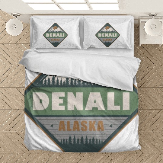 Denali Alaska US Vintage Hiking Design Bedding Sets