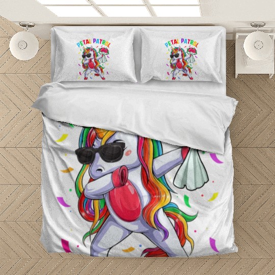 Petal Patrol Dabbing Unicorn Bedding Sets Wedding Flower