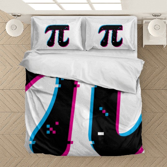 Glitched Out Pi Day Symbol Bedding Sets