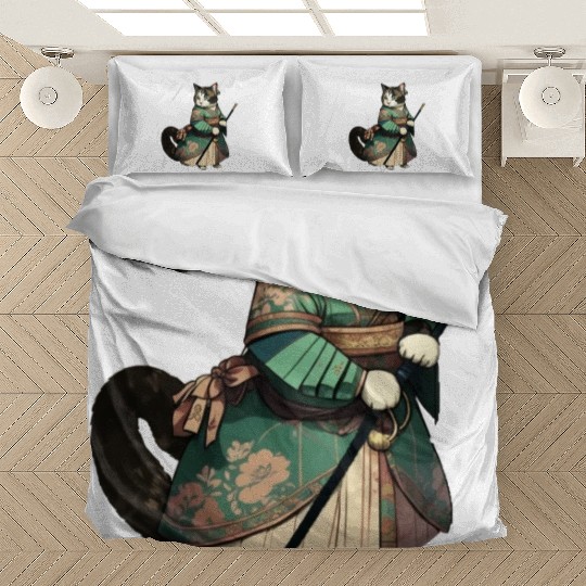 Cat Dressed as Mulan Bedding Sets