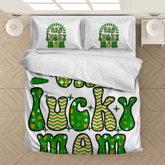One luckyPatricks Day Sublimation Bedding Sets