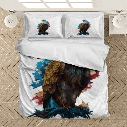 America is Worth Fighting For American Bald Eagle Bedding Sets