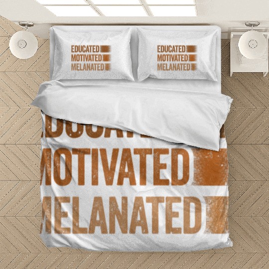 Educated Motivated Melanated Black History African Bedding Sets