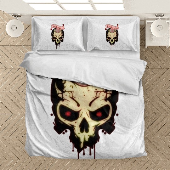 PI Day Irrational Skull Design Strawberry Edition Bedding Sets