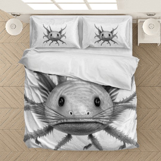 axolotl staring at you - original color Bedding Sets