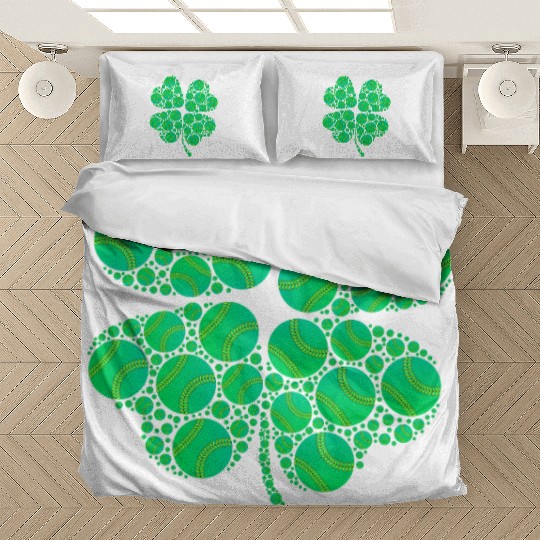 Baseball shamrock lucky charm baseball Bedding Sets
