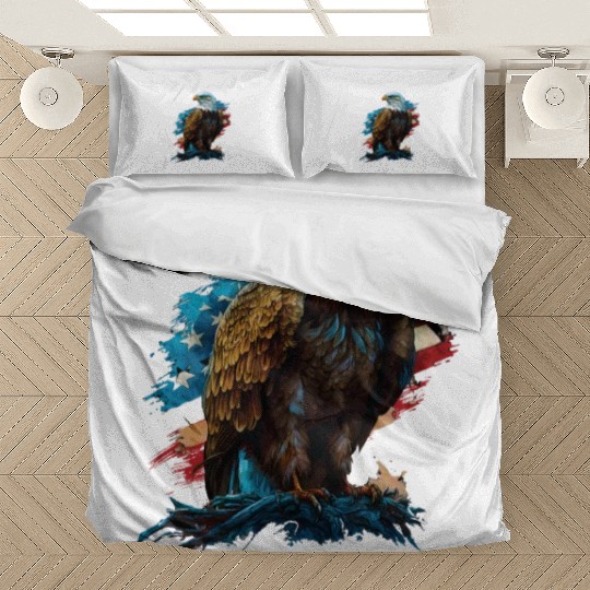 I Love Freedom I Love US American Bald Eagle Bedding Sets