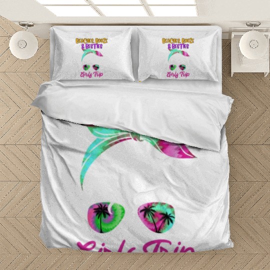 Beaches Booze Besties Girls Trip Spring Break Bedding Sets