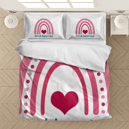 Kind hearted Viva Magenta Boho Rainbow Bedding Sets