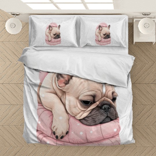 Cozy Naptime with a French Bulldog Bedding Sets