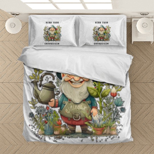 Herb Your Enthusiasm Garden Gnome - Herb Garden Bedding Sets