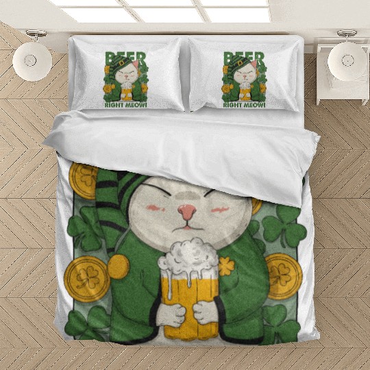 Beer Right Meow Bedding Sets