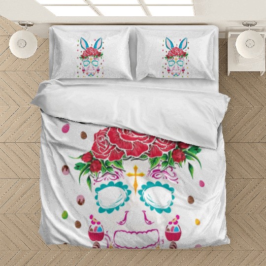 Happy Easter Sunday Dia De Los Muertos Bedding Sets