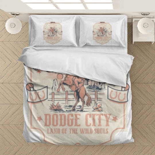 dodge city kansas wild west town Bedding Sets