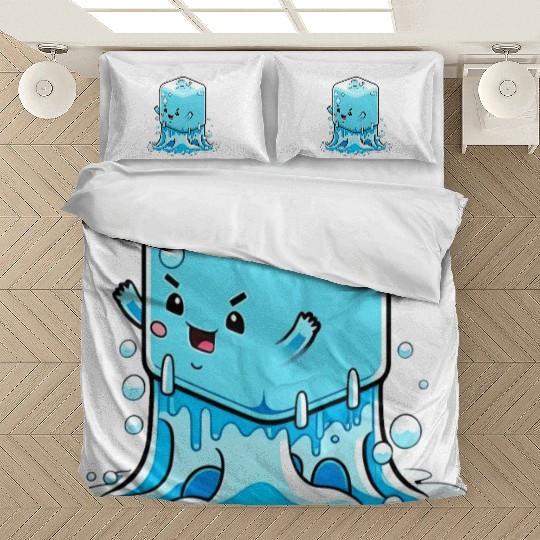 Cute happy kawaii melting ice Bedding Sets