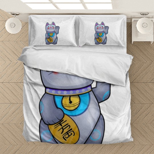 Cute Helpful Maneki Neko Lucky Cat Bedding Sets