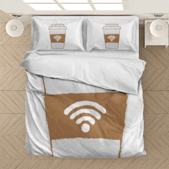 Coffee Wifi Bedding Sets