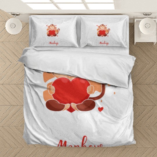 Banana Chimpanzee Funny Hairy Bedding Sets