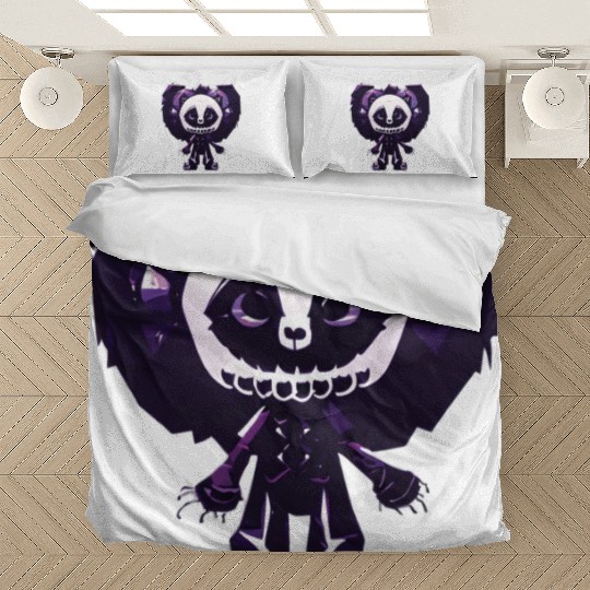 Glam goth teddy skeleton gothic Bedding Sets