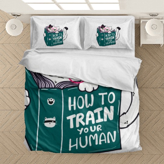 How To Train Your Human Funny Cat with Sunglasses Bedding Sets