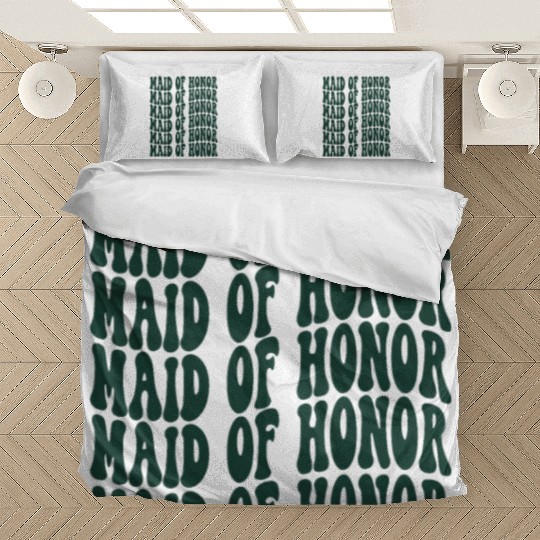 Bachelorette Party Maid Of Honor Emerald Green Bedding Sets