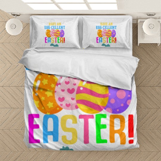 Easter Colorful Egg Dye Rabbit Egg Hunt Bedding Sets
