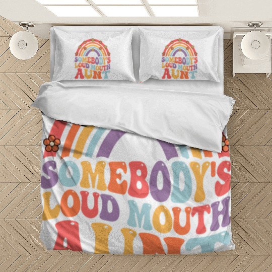 Somebody’s Loud Mouth Aunt Retro Groovy Auntie Bedding Sets