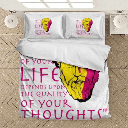 Marcus Aurelius Stoic Philosophy Quote Bedding Sets