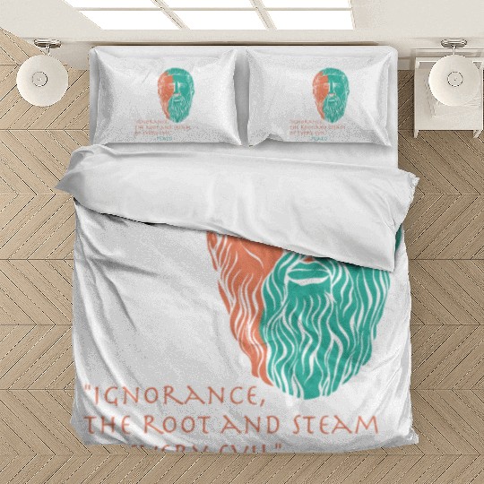 Plato Stoic Philosophy Quote Bedding Sets