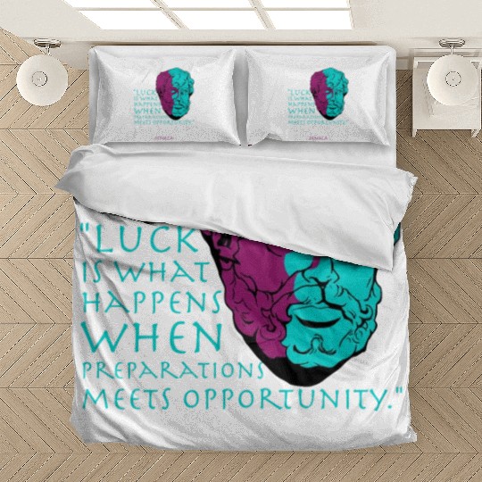 Seneca Stoic Philosophy Quote, Luck Bedding Sets