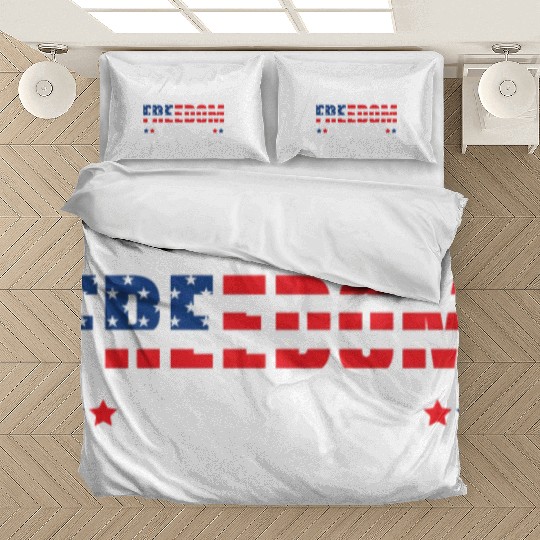 Let Us Never Forget Freedom Isn't Free USA Flag Bedding Sets